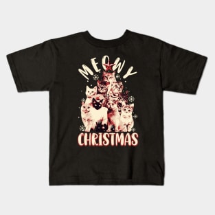 Meowy Christmas Kids T-Shirt